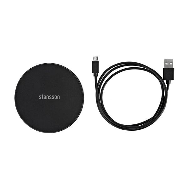 Stansson CH-600-BL univerzális vezeték nélküli gyorstöltő fekete (Stansson CH-600-BL)