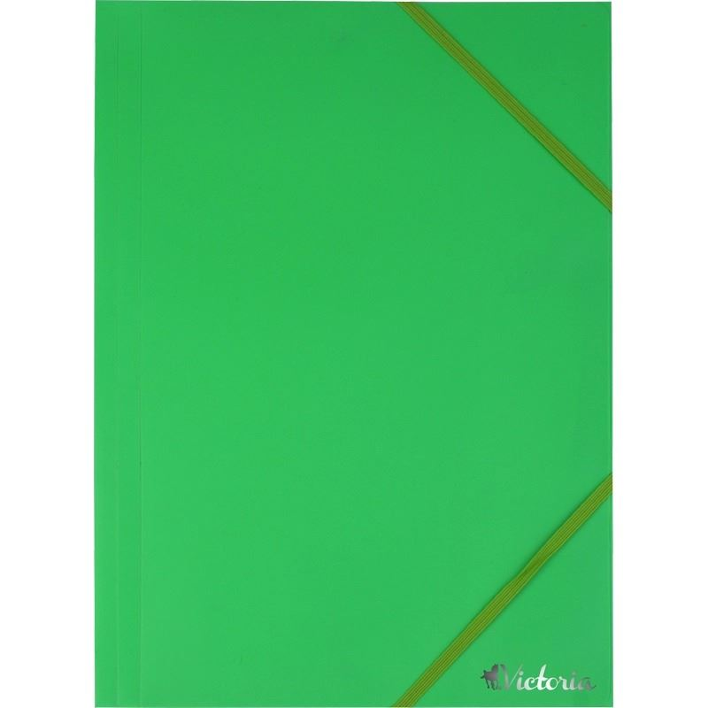 Victoria gumis mappa 15mm, A4 zöld (IRVG03) (IRVG03)