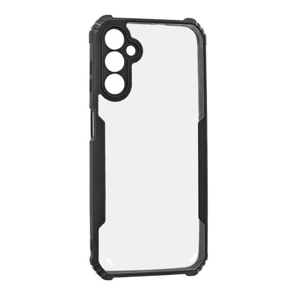 SamsungGalaxyA345GSM-A346B,Szilikontok,közepesenütésálló,légpárnássarok,akrilhátlap,Anti-DropCase,átlátszó/fekete (5903396267390)