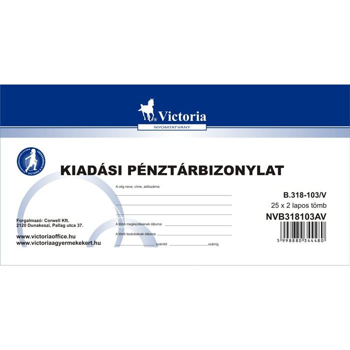 Victoria B.318-103 kiadási pénztárbizonylat (B.318-103/A/V)