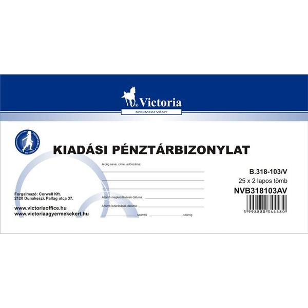 Victoria B.318-103 kiadási pénztárbizonylat