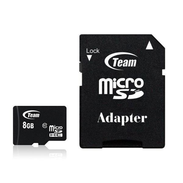 TeamGroup 8GB microSDHC Class 10 + adapterrel (TUSDH8GCL1003)