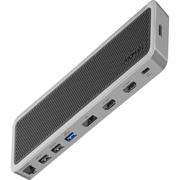 Hub Usb 13-en-1 Doble Hdmi 4k 60hz/30hz Lan 1000mbps 100w Aux Sd/tf Usb 3.0/2.0 Promate Apexhub-mst