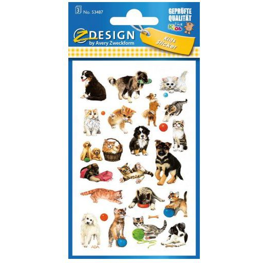 Avery 53487 cica/kutya kölykök matrica (53487)