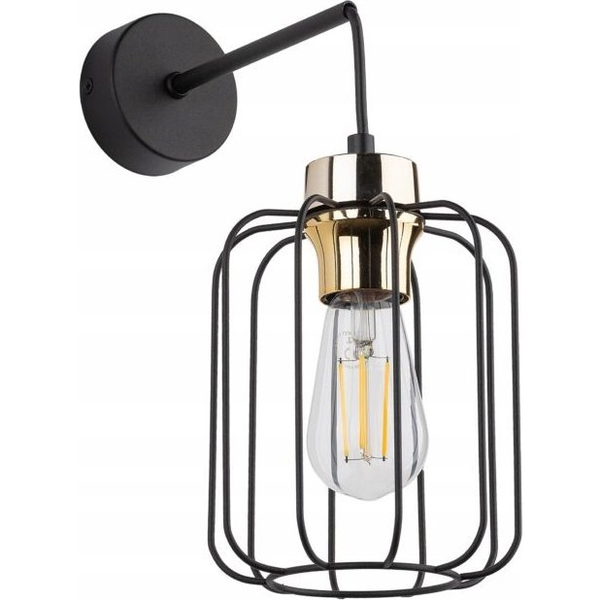 Kinkiet TK Lighting Tk Lighting Galaxy 4742 kinkiet lampa ścienna 1x15W E27 czarny/złoty