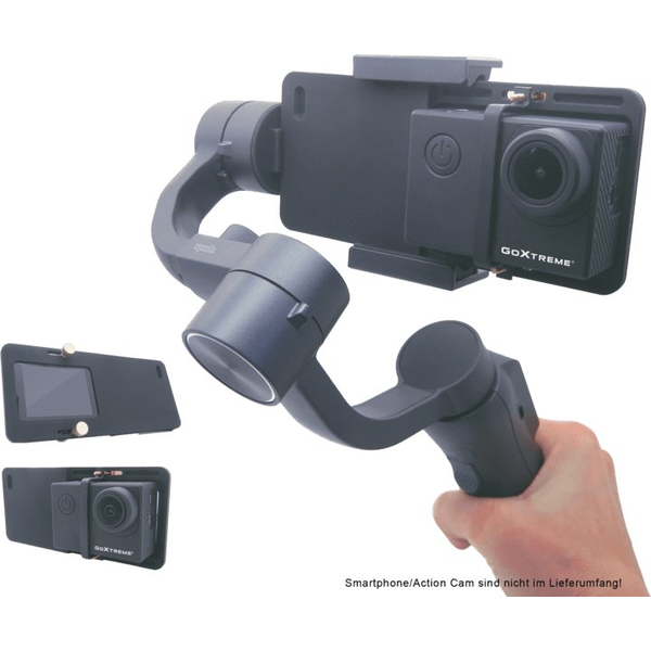 GoXtreme GoXtreme GX4-Gimbal with Tracker Mozgó állvány Fekete Terhelhetőség 280 g