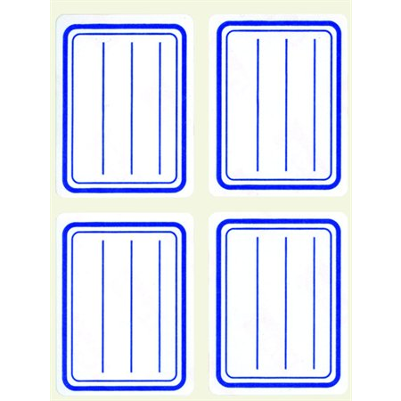 Apli 38x50mm Füzetcímke Kék szegélyes (20 db) (10195)