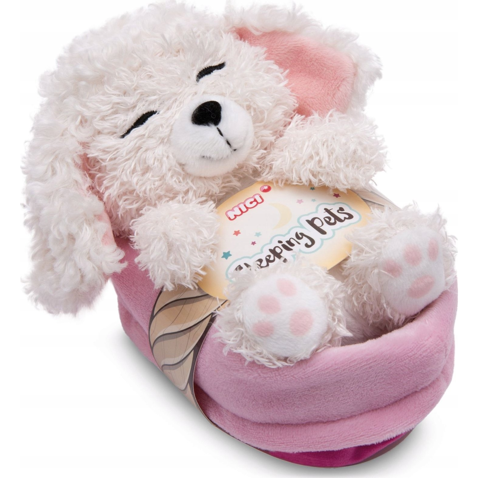 Nici Green Alvó Pudli plüsskutyus kosárban 12 cm (NICI 49749)