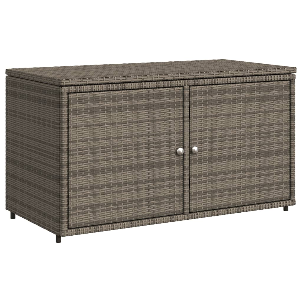 szürke polyrattan kerti tárolószekrény 110 x 55 x 60,5 cm (365569)