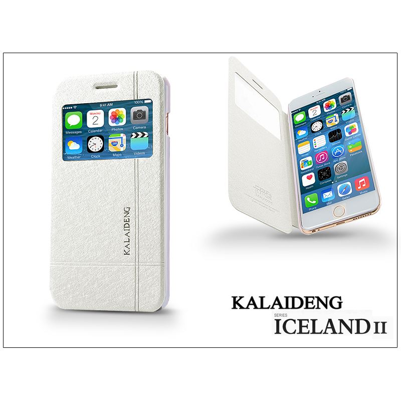 Kalaideng Iceland 2 Series View Cover Apple iPhone 6 Plus flipes tok fehér (KD-0296) (KD-0296)