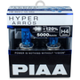 PIAA Hyper Arros 5000K H4 + 120% ragyogó fehér fény, 5000K színhőmérséklet, 2 db