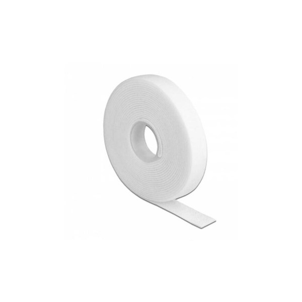 DELOCK Klettband auf Rolle L 3 m x B 13 mm weiß