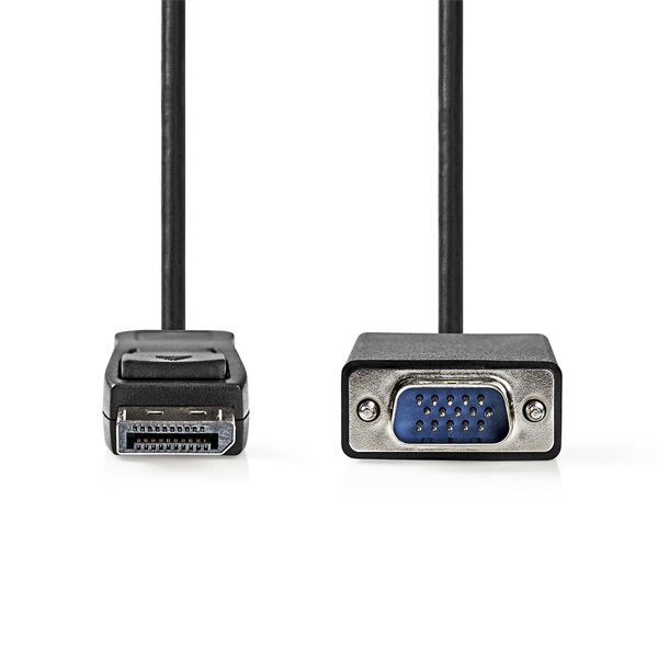 Nedis CCGL37301BK10 VGA - Displayport kábel 1080p, 1m (CCGL37301BK10)