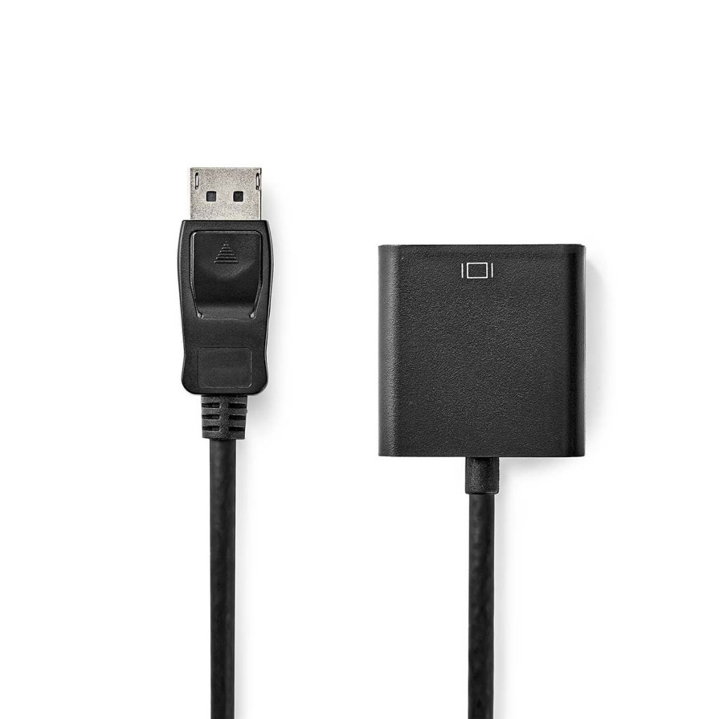 Nedis CCGB37351BK02 DisplayPort - VGA kábel 0.2m fekete (CCGB37351BK02)