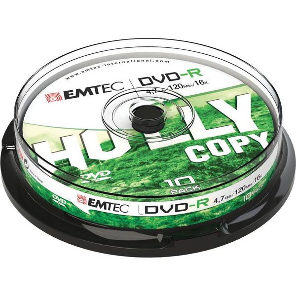 Dvd-r Emtec Capacidad 4,7gb Ve Locidad 16x 10 Unidades