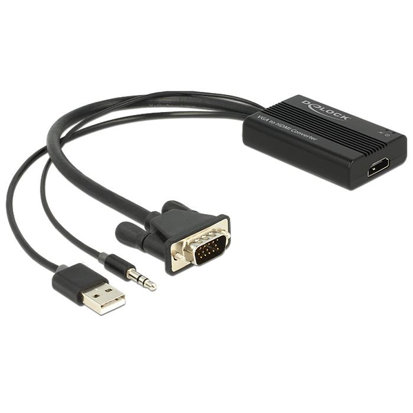 DeLock 62597 VGA–HDMI adapter audió funkcióval