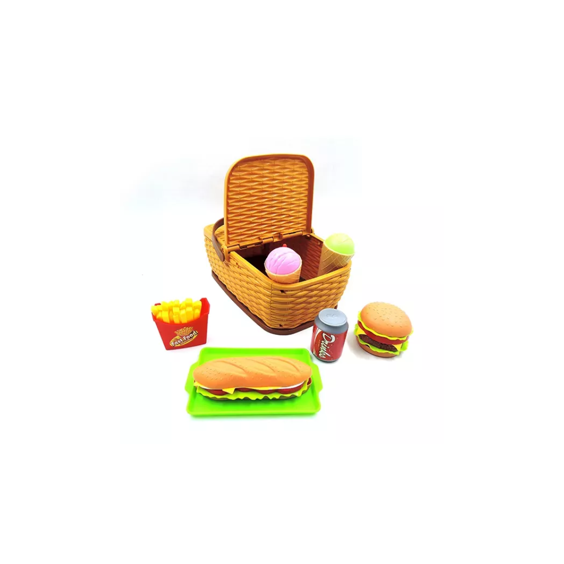 Piknikkosár játékszett műételekkel 8 darabos (98)