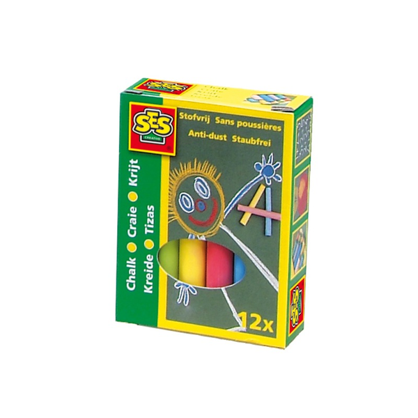 SES Creative Set of Children's Coloured Chalk Многоцветен 12 броя