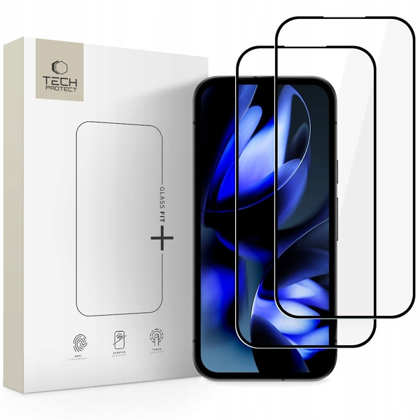 SZKŁO HARTOWANE TECH-PROTECT GLASS FIT+ 2-PACK GOOGLE PIXEL 9A / 10A BLACK
