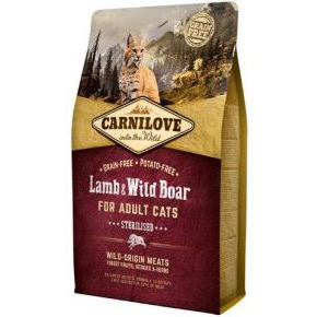 Carnilove Cat Adult Lamb & Wild Boar Sterilised- Bárány & Vaddisznó Hússal 6kg (VAT006130)