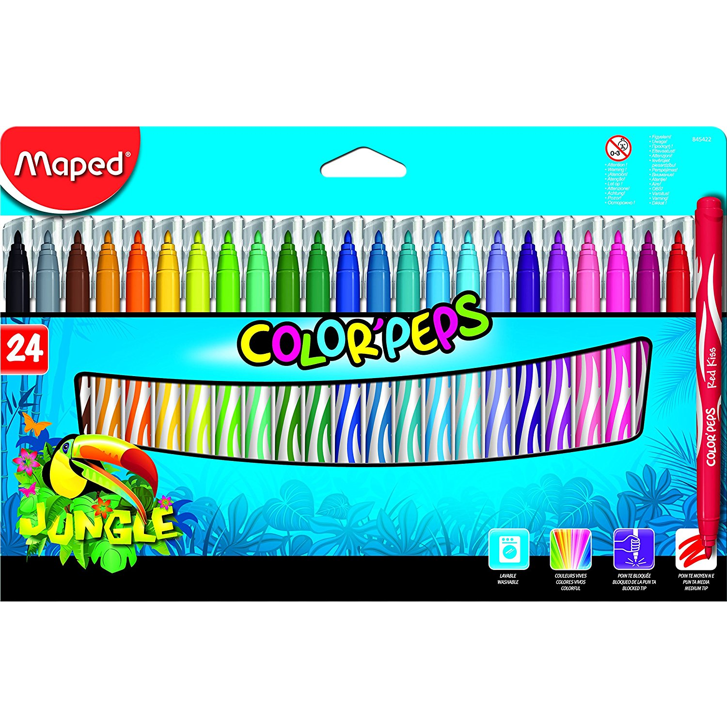 Maped Color'Peps Jungle 2.8 mm Filctoll készlet -24 szín (845422)