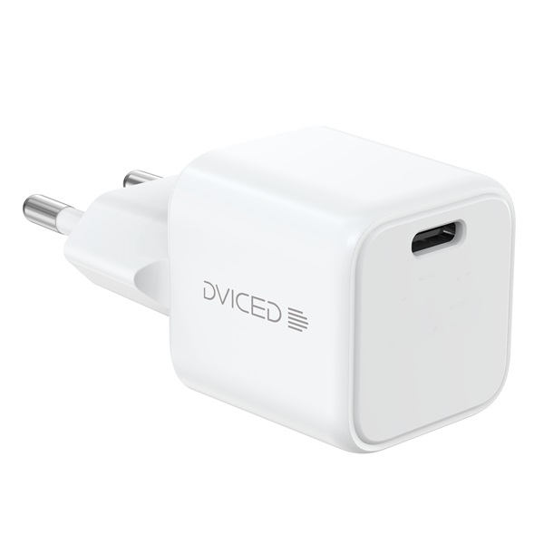 Dviced DV221002 30W Type-C GaN fehér hálózati töltő (DV221002)