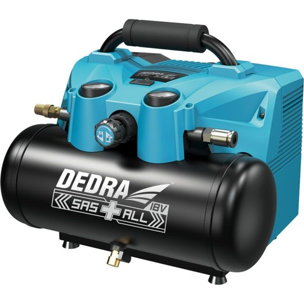 Dedra Akkumulátoros Kompresszor 6 Literes 2X18 V Akkumulátor Nélkül