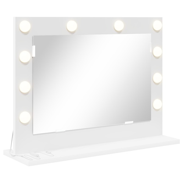 Oglinda de toaletă cu lumini LED albă 60x45x18 cm