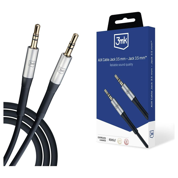 Kabel 3mk AUX kabel minijack 3,5 mm - minijack 3,5 mm, 1 m