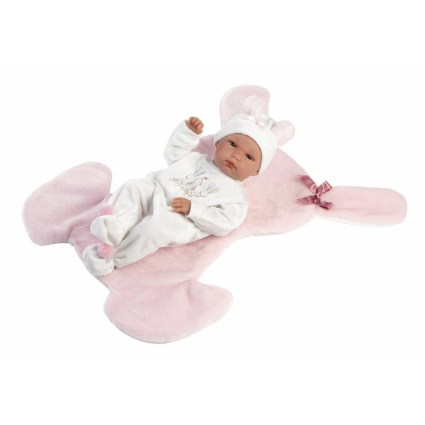 Llorens 63598 New Born Baby Girl - valósághű babababa teljesen vinil testtel - 35 cm