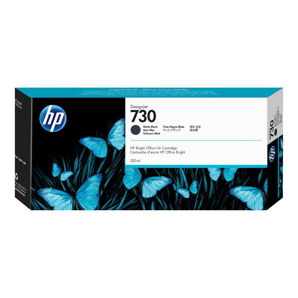 HP 730 300-ml Matte Black DesignJet Ink Cartridge atramentová náplň 1 kusov Originál Matne čierna (P2V71A)
