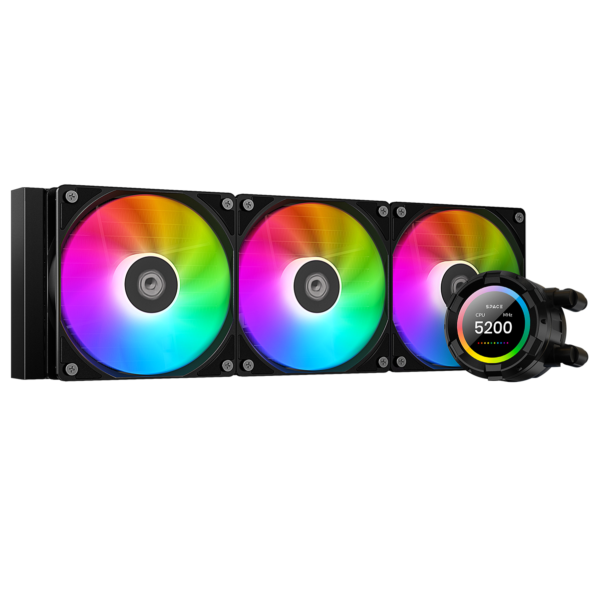 Cooler procesor cu lichid cu display ID-Cooling SL360 XE, Negru iluminare aRGB