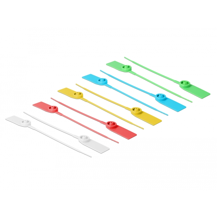 Delock Kábelkötegelok címkével hossz 180 x szélesség 2,5 mm 10 darabos (18825) (18825)