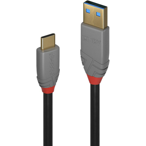 Lindy 36919 USB-kabel 3 m USB C USB A Sort