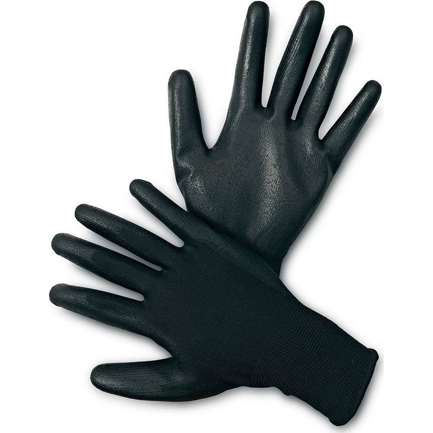 Poliuretánba Mártott Kötött Védőkesztyű Hs-04-003 - 10-es, Fekete (V0108006360100)
