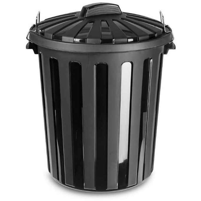 Plastic Forte Popelnice City szeméttároló, fekete, fedéllel, 51 l (135301062)