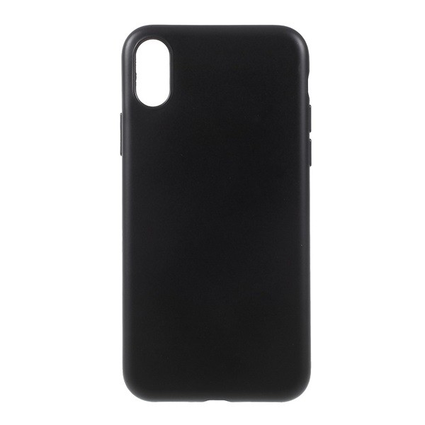 Szilikon telefonvédő (gumírozott) FEKETE [Apple iPhone XS 5.8] (5996457723263)