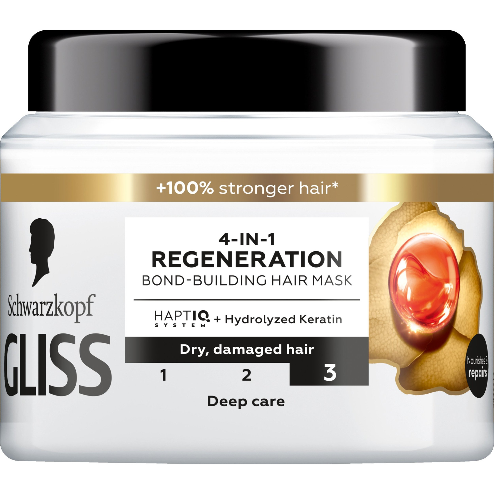 Gliss HaptiQ + Liquid Regeneráló hajmaszk (400 ml) (9000101725896)