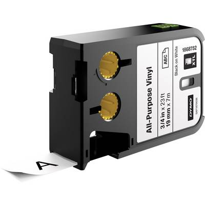 Етикетираща лента мултифункционален винил DYMO XTL Етикети Цвят на лентата: Бял Цвят на текста: Черен 19 mm (1868752)