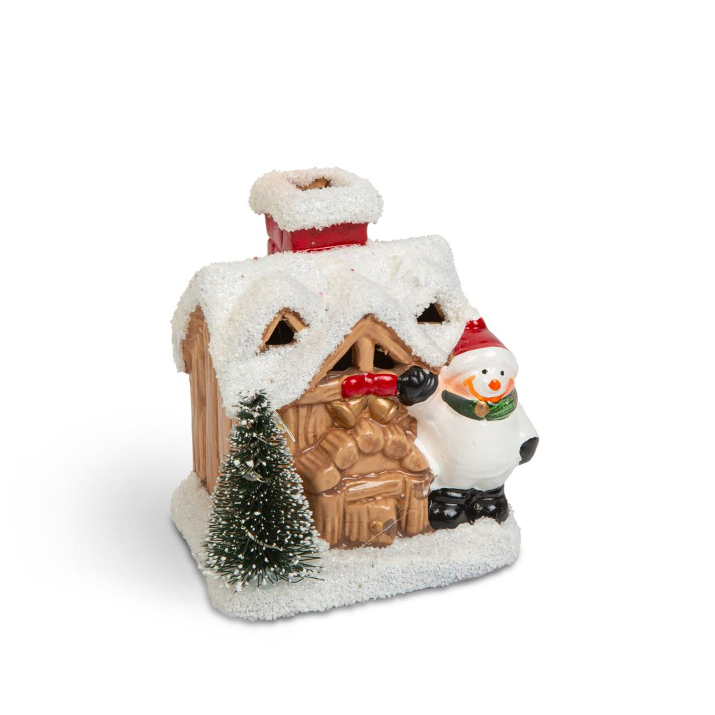 Family karácsonyi LED-es házikó 8x6x8,5cm (58936B) (58936B)