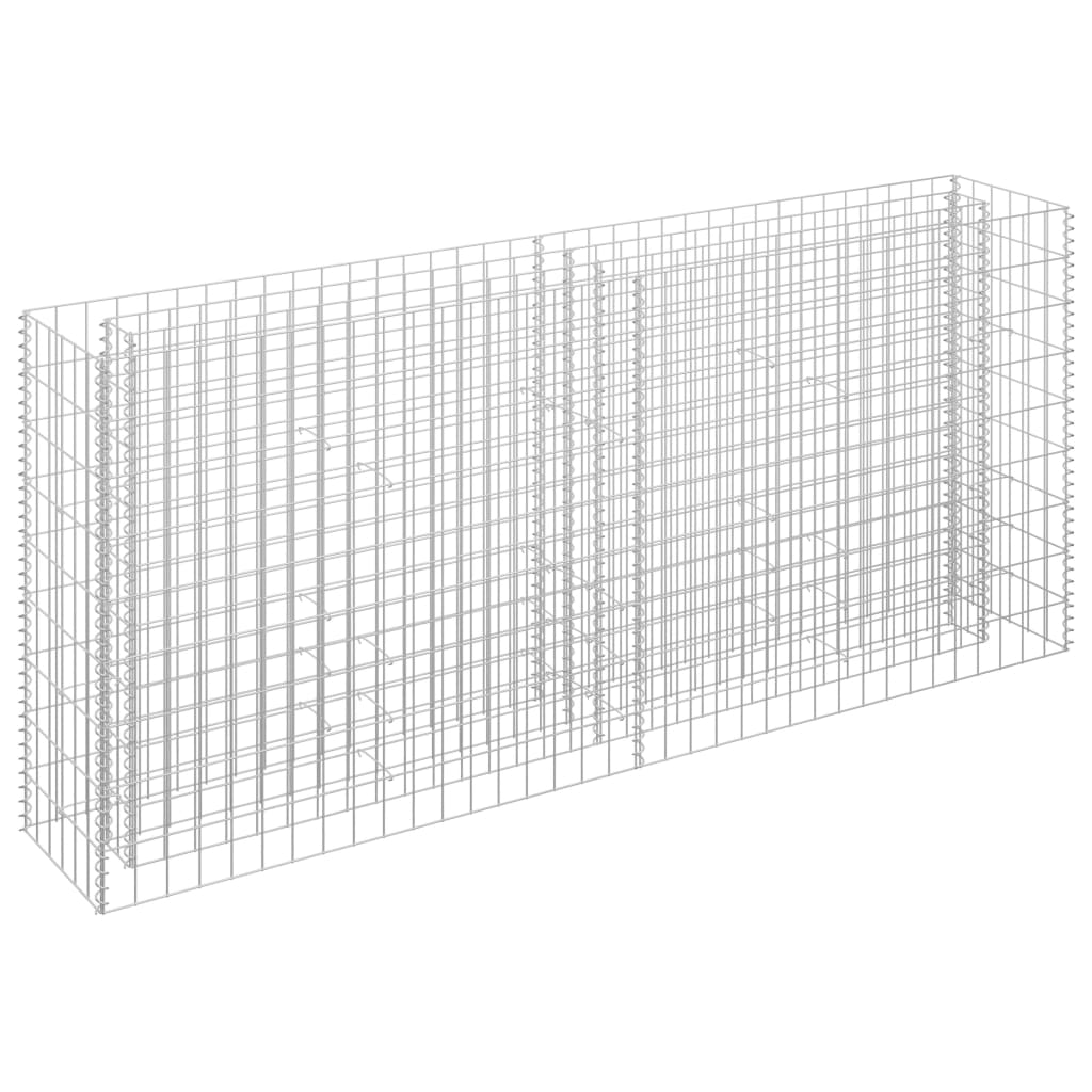 horganyzott acél gabion magaságyás 180 x 30 x 90 cm (145635)