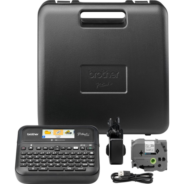 Brother PT-D610BTVP stampante per etichette (CD) Trasferimento termico 180 x 360 DPI 30 mm/s Con cavo e senza cavo TZe Bluetooth