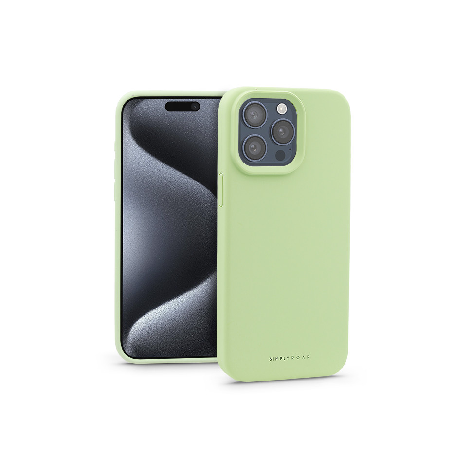 Apple iPhone 15 Pro szilikon hátlap - Roar Cloud Skin - zöld (KC0873)