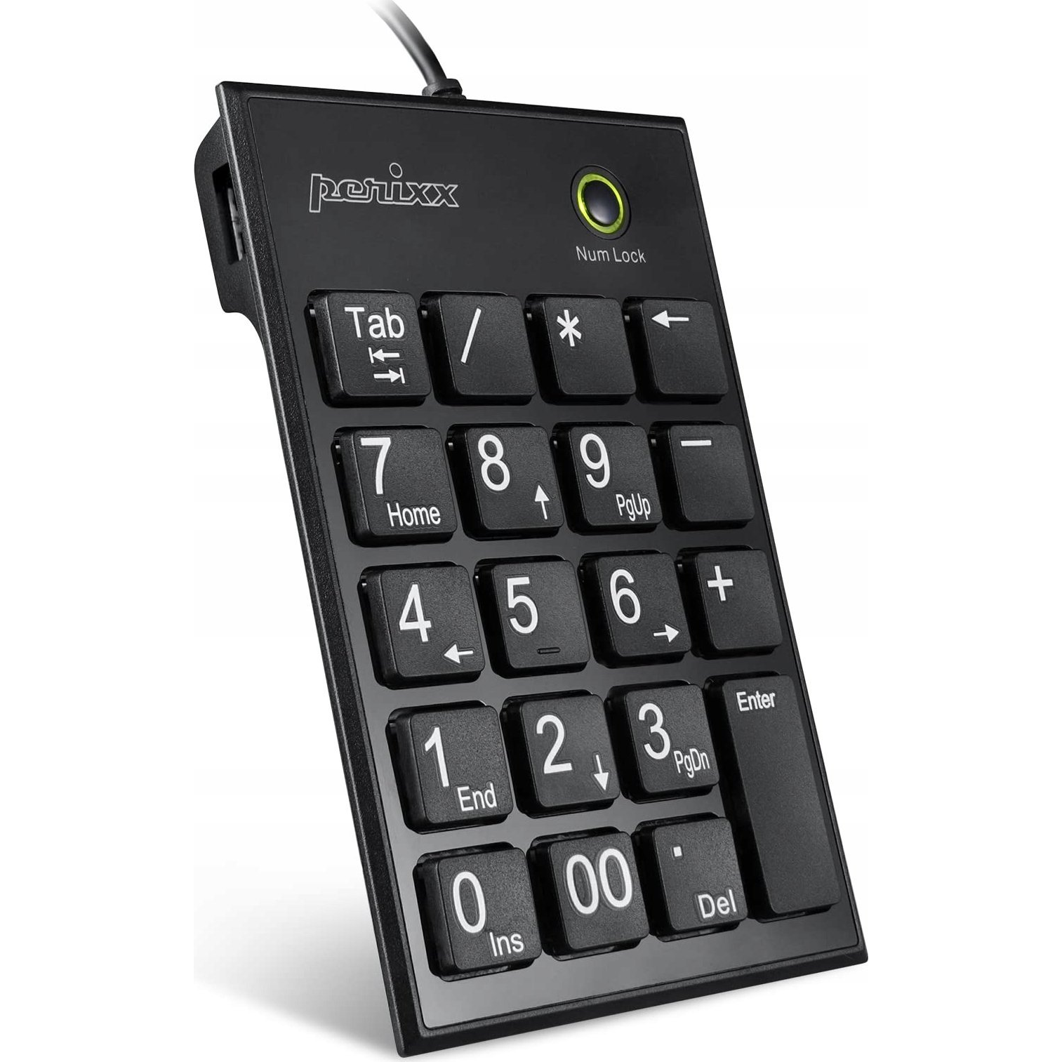 Perixx PERIPAD-202 H B Számtömb USB Multimédia gombok Fekete (57161D)