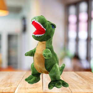 Pluszowa Maskotka Przytulanka Dinozaur Z Teksturą Skóry Zielony 45cm EDUKAMP