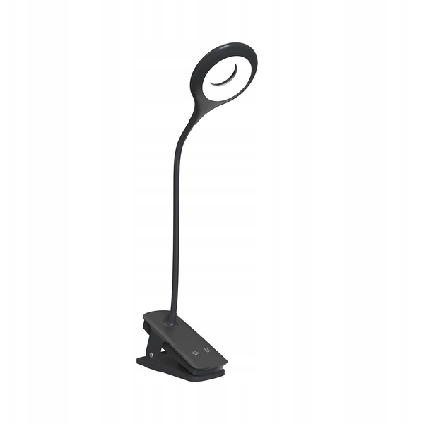 Mini lampka Wozinsky bezprzewodowa lampka LED do czytania z klipsem + kabel USB-C - czarna