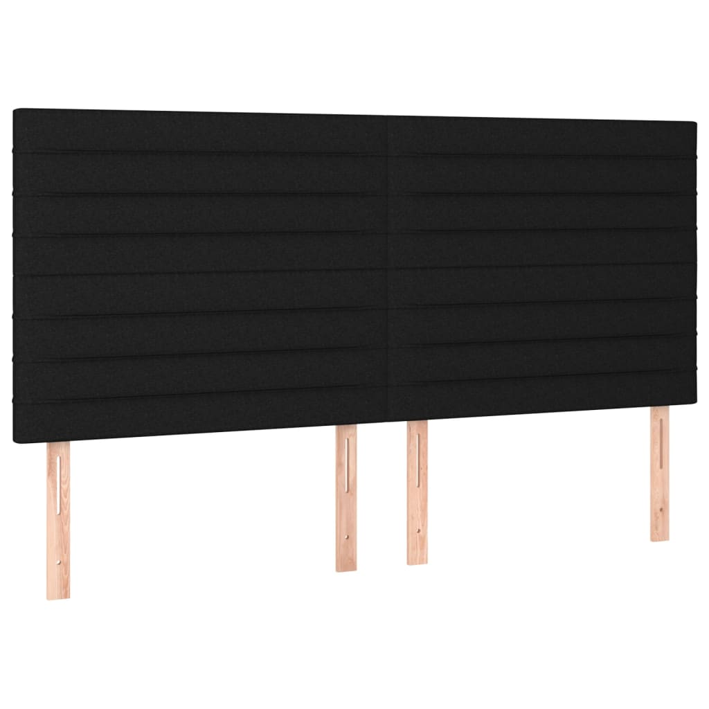 4 db fekete szövet fejtámla 90x5x78/88 cm (3116488)