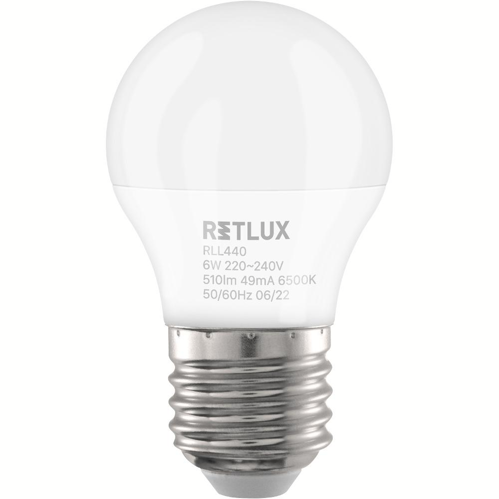 Retlux RLL 440 Klasszikus mini izzó 6W 510lm 6500K E27 - Nappali Fény (RLL 440)