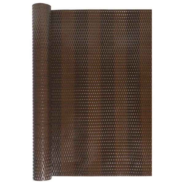 barna és fekete polyrattan erkélyparaván 500x100 cm