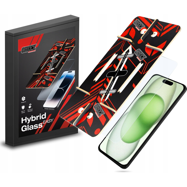  GrizzGlass Szkło hybrydowe GrizzGlass HybridGlass Easy do Apple iPhone 15